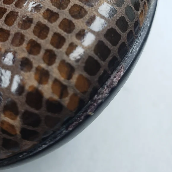 Sesto Meucci Tasseled Brown Leather & Suede Snake Embossed Slip On Flats Sz 8M. - Picture 10 of 10